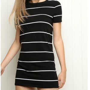 Brandy Melville oversized striped T-shirt dress.